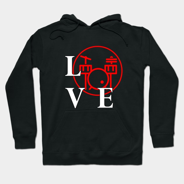 I love to play Drums for Drummer music lover Hoodie by Jose Luiz Filho